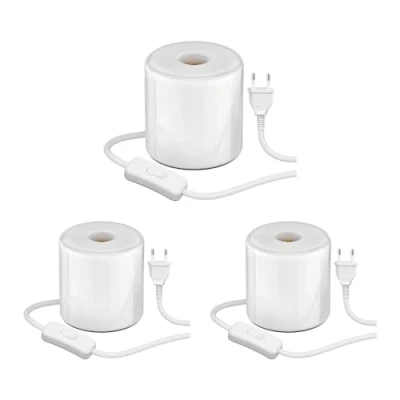 Immagine di ledscom.de 3 pezzi Lampada da tavolo TIPO, interruttore, porcellana, bianco, 1x E27 max. 300W