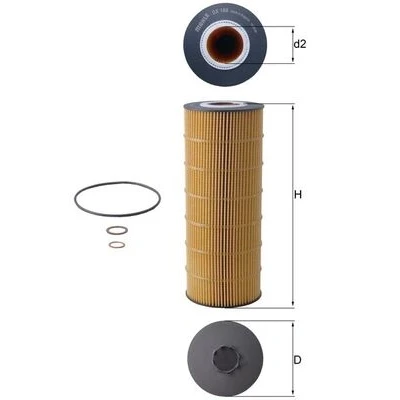 Immagine di MAHLE ORIGINAL OX 168D filtro olio Cartuccia MERCEDES BENZ: ACTROS MP2 / MP3