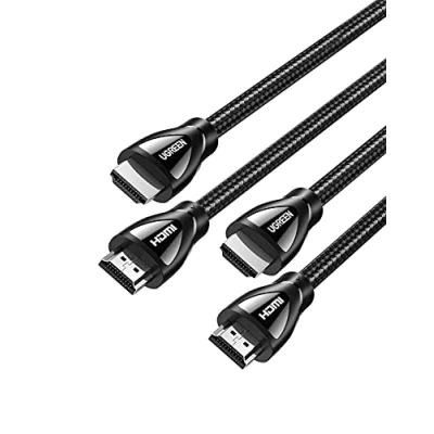 Immagine di UGREEN 2 Pezzi Cavo HDMI 2.1 8K@60Hz 4K@120Hz Alta Velocità 48 Gbps Supporto Audio 3D eARC Dynamic HDR 10 Dolby Vision HDCP 2.2 2.3 Compatibile con PS5 PS4 Pro Xbox One X Monitor (3m)