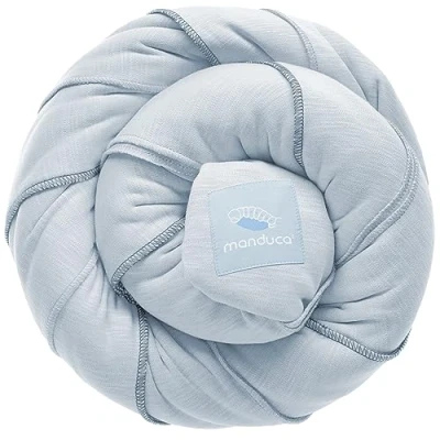 Immagine di manduca Sling &gt; Monochrome Arctic &lt; Fascia portabebè elastica con certificato GOTS, 100% cotone biologico, marsupio per neonati e bambini dalla nascita (3,5 15kg)