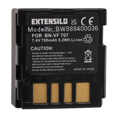 Immagine di EXTENSILO 1x batteria compatibile con JVC GR D245E, D245, D240EX, D240EG, D240E, D240, D239 fotocamera (700mAh, 7,4V, Li Ion)