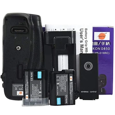 Immagine di DSTE mb d18 battery grip con telecomando a infrarossi funzione + 2 x EN EL15 batteria per fotocamera digitale reflex Nikon D850