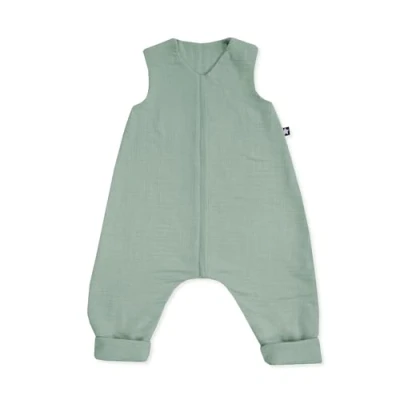 Immagine di Julius Zöllner Tuta da notte in mussola, 0,5 TOG, lavabile a 40 C, made Germany, OEKO TEX Standard 100, verde, taglia 80