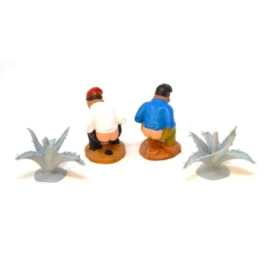 Immagine di 2 x fratelli figura presepe nascosta da 5 cm. trova la natalizia. l&#039;uomo che fa cacca. figurina cagando. set di scena natività, figure, gesù. 3 Re. modelli in scala