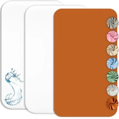 Immagine di Coprimaterasso Codododo 55 x 90 cm (set di 2) + 1 impermeabile Codododo, set 2+1 lenzuola Codido e Codido, Oeko TEX (bianco/cammello, cm)