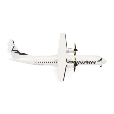 Immagine di herpa Modellino Aereo Finnair ATR 72 500 Miniatura in scala 1:200, pezzo da collezione, modello senza supporto, metallo
