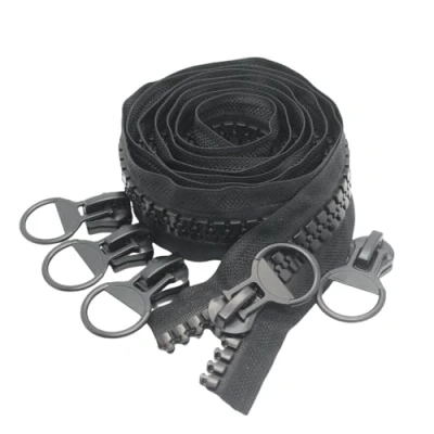 Immagine di YaHoGa #20 Super Grandi Cerniere Lampo a Metro plastica Chiusure Rolle Bulk, inkluso 5 Nonlock Cursore, Nero 1.8M
