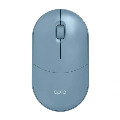 Immagine di Aptiq Mouse wireless blu Bluetooth + USB (modalità doppia) neutro silenzioso e preciso