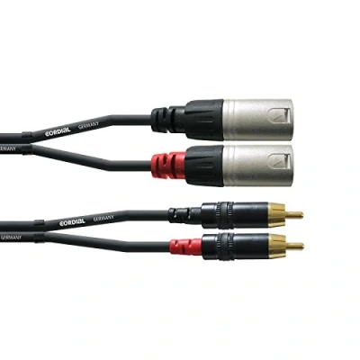 Immagine di Cordial CFU 6 MC Audio Cavo adattatore [2x Spina XLR 2x RCA] 6.00 m Nero