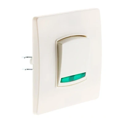 Immagine di Zenitech Interruttore bipolare con spia diwONE, colore bianco