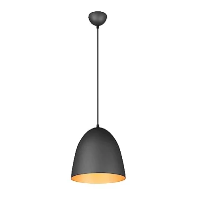 Immagine di Reality, Sospensione, Tilda 1xE27, max.40,0 W Metallo, Nero oro, Finitura: oro Ø:25,0cm, A:150,0cm IP20,Senza illuminante,Regolabile in altezza
