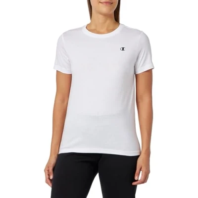 Immagine di Champion Basic Crewneck Tshirt basic, Donna, Taglia: Small, White