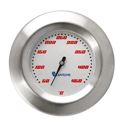 Immagine di Lantelme 5831, termometro per grill, serie Black 400, in acciaio inoxAnalogico e bimetallico.