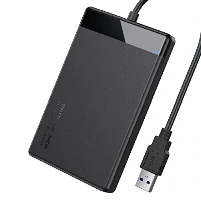 Immagine di EasyULT Case Esterno per Disco Rigido 2.5&quot;, USB 3.0 da 2,5 Pollici Enclosure Hard Disk Case, SATA I II III HDD SSD 9.5mm e 7mm, Strumento Gratuito, Supporto UASP, Tool Free, 6TB Nero