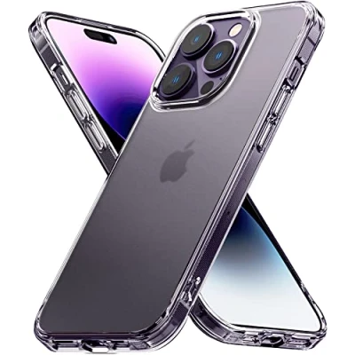 Immagine di Ringke Fusion Compatibile con Cover iPhone 14 Pro (6.1&#039;&#039;), Custodia Anti Impronta Antigraffio Opaca Sottile Retro Rigido Antiurto Paraurti TPU Matte Clear