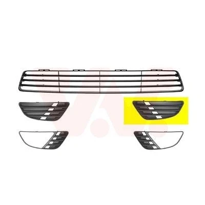 Immagine di VAN WEZEL 1805591 Griglia Paraurti senza foro/fori per fendinebbia anteriore Sx FORD: FIESTA 5 Van,