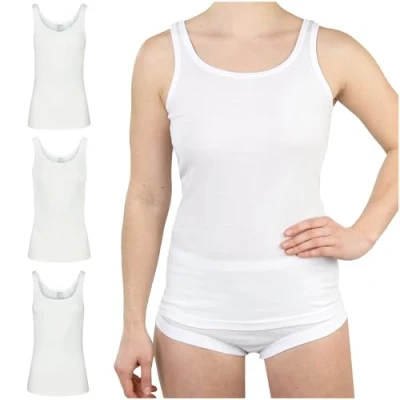 Immagine di SES Maglietta intima da donna confezione 3 in 100% cotone (bianco, 48)