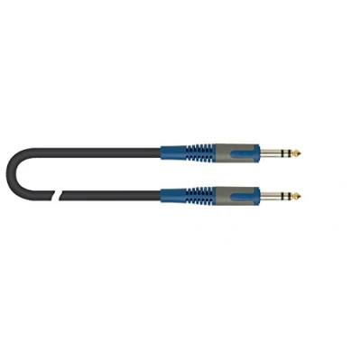 Immagine di QUIK LOK RKSI/202 1 JACK STEREO/JACK STEREO, Cavo per Strumenti Musicali, Estremamente Robusto, Lunghezza mt, Colore Nero