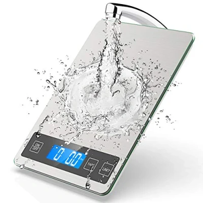 Immagine di NBPOWER Bilancia da Cucina Digitale Elettrodomestici Cucina, Led Display, Funzione Tare, Impermeabile, Alta Precisione 1g, g/ml/ib:oz/kg/oz