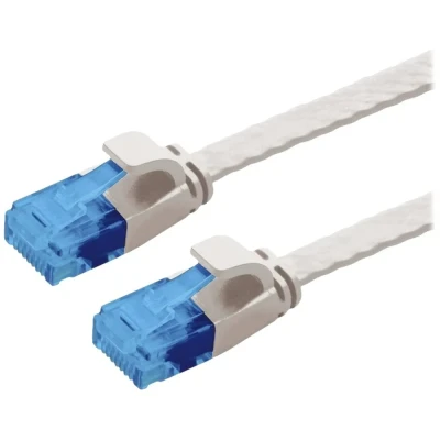 Immagine di Value 21.99.2014 RJ45 cavo di rete, patch CAT 6A U/UTP 1.50 m Grigio non schermato, piatto, contatti connettore dorati 1 pz.