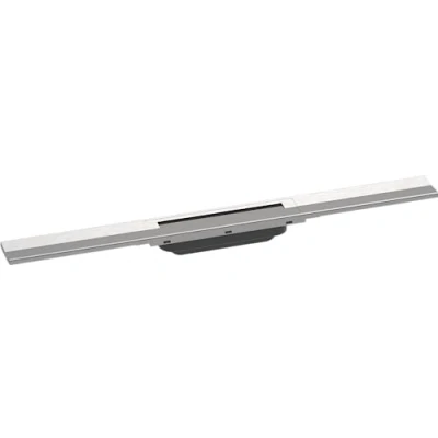 Immagine di hansgrohe RainDrain Flex set di canalina doccia accorciabile, canale drenaggio 700 mm, scarico a pavimento della doccia, acciaio inox spazzolato