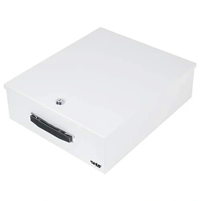 Immagine di HMF 142 07 Cassetta per Documenti XL con Serratura Cartelle DIN A4 / B4 Grigio Chiaro