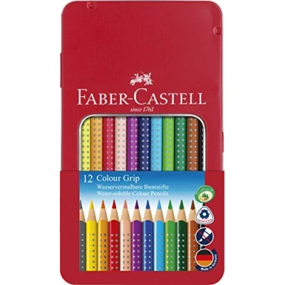Immagine di FABER CASTELL Matite colorate triangolari Colour Grip, confezione da 12, riceverete 1 confezione, contenuto della confezione: 12 pezzi