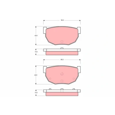 Immagine di TRW GDB306 Kit pastiglie freno Non predisposto per contatto segnalazione usura