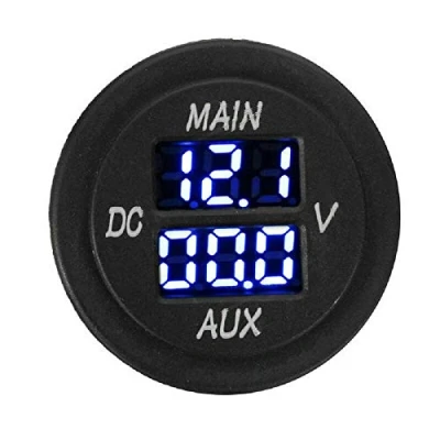 Immagine di MASO Auto Moto DC 12 24 V Dual LED digitale pannello rotondo voltmetro amperometro Amp Volt Meter Gauge (blu)