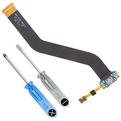 Immagine di MMOBIEL Connettore Dock Compatibile con Samsung Galaxy Tab 4 10.1 2014 Presa di Ricarica Micro USB Audio Jack/Microfono/Antenna Ricambio Incl. Cacciaviti