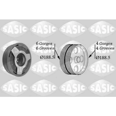 Immagine di SASIC 9001806 Puleggia Albero Motore AUDI: A4 B6 Sedan, A6 C5 Avant, VOLKSWAGEN: Passat B5 Variant