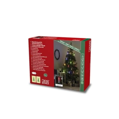 Immagine di Konstsmide Catena Luminosa a LED per Albero di Natale, One String, 16 diodi Colorati, 4,5 V, Interni, 3,6 W, Cavo Verde, Bianco