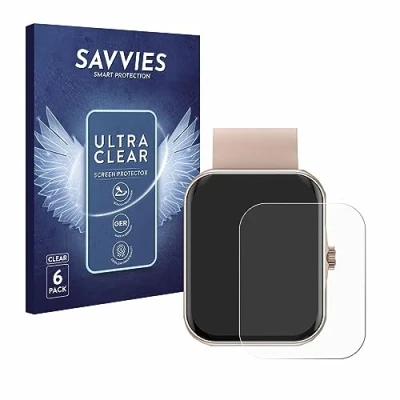 Immagine di savvies (6 Pezzi Pellicola Protettiva per Mutoy Smartwatch 1.83&quot; Protezione Schermo Trasparente