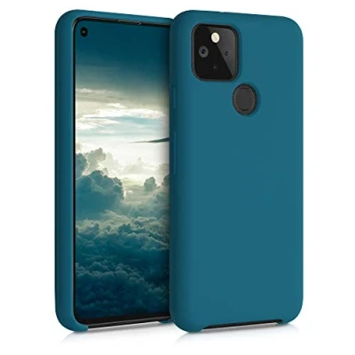 Immagine di kwmobile Cover per Google Pixel 5 Custodia Back Case Smartphone in Silicone TPU Protezione Gommata petrolio matt