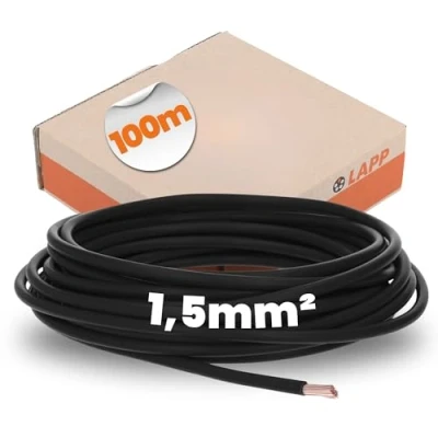 Immagine di LAPP 4520011 100 Cavo per cablaggi H07V K 1 x 1.50 mm² Nero m