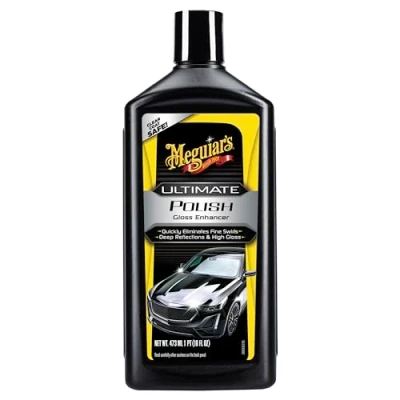 Immagine di Meguiar&#039;s G19216EU Ultimate Polish Pulizia Auto Rimuove Graffi, ideale per Lucidare Vernici Scure, Look Bagnato 473 ml