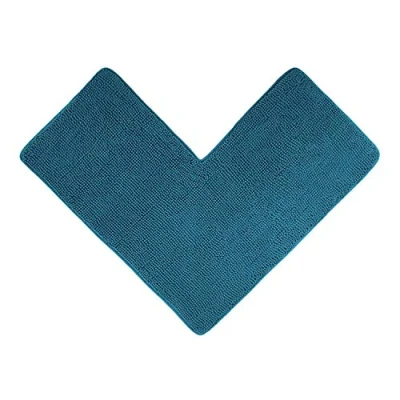 Immagine di WohnDirect Tappeto da doccia angolare petrol ideale per cabine quadrate, può essere combinato in un set, antiscivolo e lavabile Tappeti bagno &amp; 50 x 100 cm