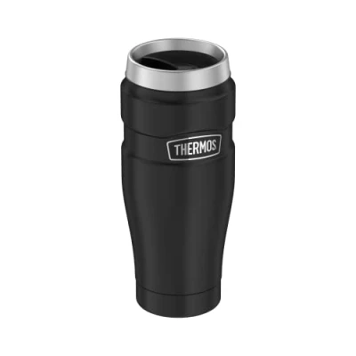 Immagine di Thermos Termos 4002.248.047 Bottiglia in Acciaio Inossidabile, 0,47 l, Inox, Nero, 8,4 x 19,8 cm