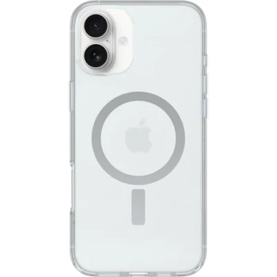 Immagine di OtterBox Cover per iPhone 16 Plus Symmetry Seires Clear MagSafe, resistente a shock e cadute fino; sottile, testata 3x norme MIL STD 810G, Trasparente, Senza Retail Package