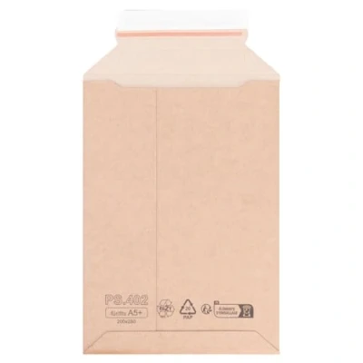 Immagine di verpacking 200 Buste in cartone ondulato 20 x 28 cm formato A5+, per spedizioni con chiusura adesiva e apertura a strappo