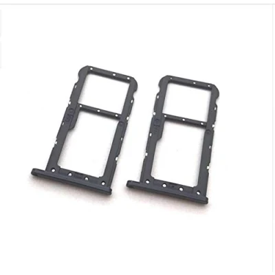 Immagine di Compatibile con HUAWEI P20 LITE ALLOGGIO ADATTATORE SLOT PORTA Scheda SIM TRAY CARRELLO VASSOIO vano SCHEDE NANO SIM1 + Memoria Micro Sd o SIM2 (NERO)