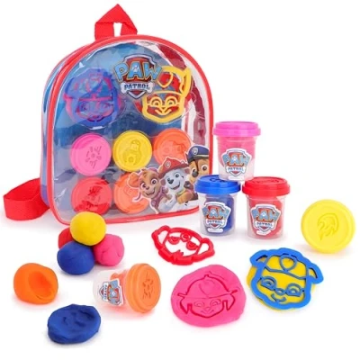 Immagine di Toyland® Set di Zaini per Impasto Bambini Paw Patrol 5 Contenitori e 4 Formine Inclusi Giocattoli