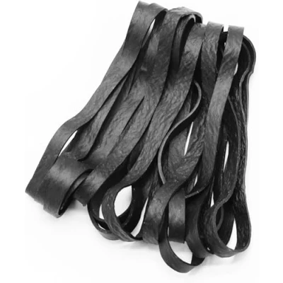 Immagine di 20 elastici resistenti, in gomma elastici, anelli gomma, per ufficio, casa, scuola (nero)
