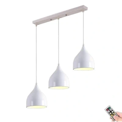 Immagine di KEFA Lampada a sospensione batteria operata con telecomando, per interni senza fili, luce da appendere, moderna e la cucina, l&#039;islanda, sala pranzo, casa, fattoria (Colo)