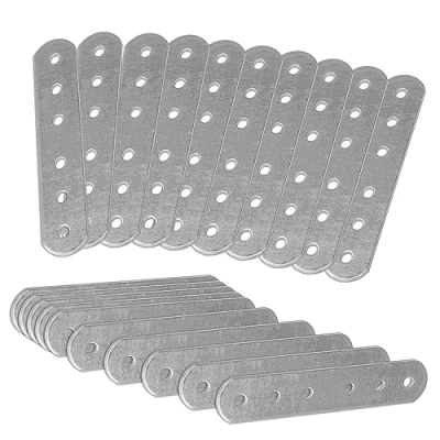 Immagine di OMIDEAS 20 x Piastre di giunzione per riparazione ( 80 16 1.5 ) Connettore fissaggio mobili in legno, Zincato Argento