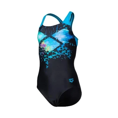 Immagine di Arena Multi Pixels Costume da bagno per bambini, Taglia: 116, Black turquoise