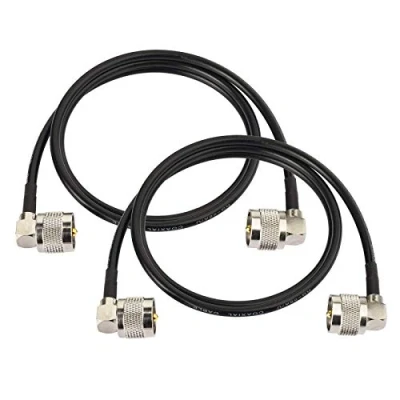 Immagine di Superbat PL259 UHF CB Cavo Coassiale RG58 Maschio PL 259 a Basso Perdita 1m per Radio HAM e CB, Analizzatore di Antenne, Carico Fittizio, Contatore SWR（2 Pezzi）