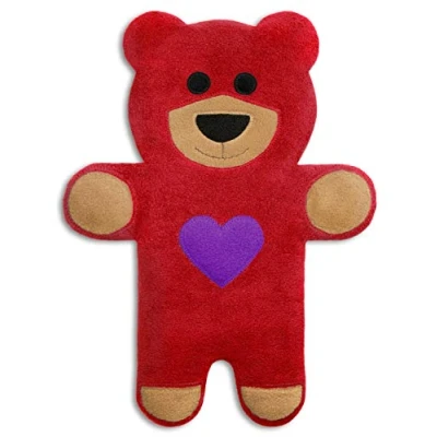 Immagine di CUSCINO RISCALDABILE Leschi per la pancia, schiena e zona lombare/Per coliche dei neonati il ciclo/Per microonde, con semi di grano/Cuscino termico bambini/Teddy l’orso cuore, rosso