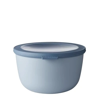 Immagine di Mepal Multi Bowl Cirqula Round Contenitori Plastica con Coperchio Adatto come contenitore ermetico per Frigo, microonde, Congelatore e piatti da portata Ciotole Cucina 2000 ml Nordic blue