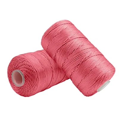 Immagine di Uiopa Filo Macrame 1,5mm x 400m, Corda in Nylon Cordino per Borse Uncinetto, Macramè Anguria Rossa Ferri e Fai da Te, Decorazioni, Artigianato